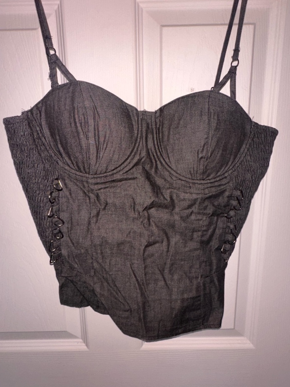 Corset Crop Top Jean Style